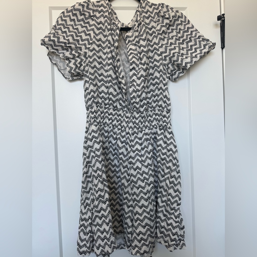 Anthropologie Black and White The Somerset Romper